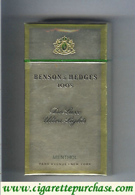 Benson Hedges de Luxe Menthol Ultra Lights 100s cigarettes